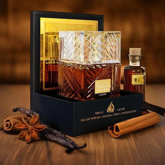 Perfume Árabe Khamrah + Perfumero GRATIS